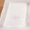 100% Linen Jerusalem Cross Purificators Pkg of 4