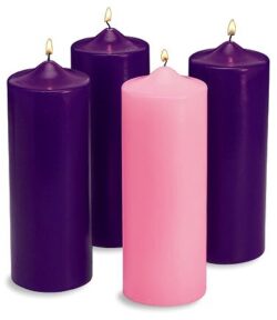 12" Purple Advent Candles