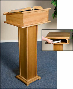 Church Lectern With Shelf