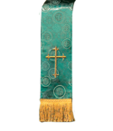 Church Bible Marker Green Brocade