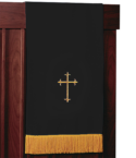 Reversible Church Lectern Pulpit Scarf Black White