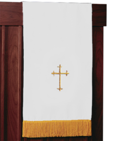 Reversible Church Lectern Pulpit Scarf White to Red