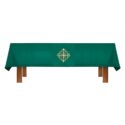 Altar Frontal and Holy Trinity Cross Green  Overlay Cloth