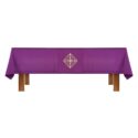 Altar Frontal and Holy Trinity Cross Purple Overlay Cloth