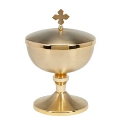 Bright Cut Ciborium with Cross Cover