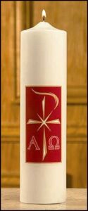 Christ Candle-Alpha Omega 4pk