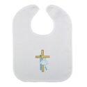 Cross & Shell Baptismal Bib 6 Pk