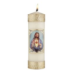 Devotional Candle - Sacred Heart of Jesus Pkg of 2