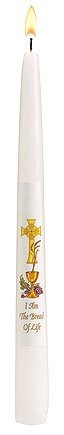 Buy First Communion Candle - Chalice and Grapes for Catholic Sacrament | First Holy Communion Candles | First Communion Taper Candles for Catholic Mass