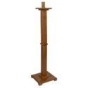 Gothic Church Paschal Candlesticks Oak Stain