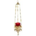 Hanging Sanctuary Lamp with Ruby Glass