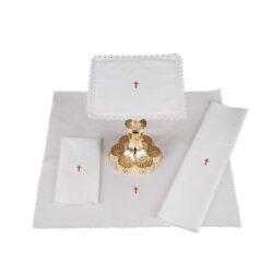 Lace Trim Cross Altar Linen Gift Set