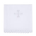 Lace Trim Embroidered Cross Corporal Altar Linen Pkg of 4