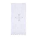 Embroidered Cross Lace Trim Lavabo Towels Pkg of 4