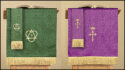 Reversible Pulpit Scarf with Cross: Purple/Green Parament