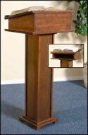 Church Lectern With Shelf Maple