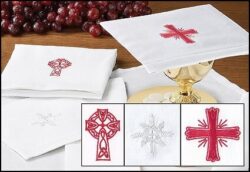 Embroidered Symbols Chalice Pall Pkg of 3