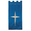 Maltese Jacquard Advent Blue Church Banner