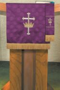 Maltese Jacquard Lenten Purple Bible Bookmark