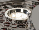 Communion Tray Center Bread Plate - Silver Finish