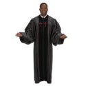 Pulpit Robe - Black with Red Crosses