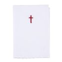 Red Cross with Lace Trim Purificator Pkg of 4