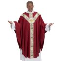 Red Semi-Gothic Coronation Chasuble