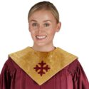 Reversible Jacquard Choir Stole: Gold/Ivory