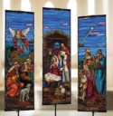 Buy Stained Glass Nativity Church BannerSet Christmas Advent for  Sale | Advent Church Banners | Christmas Church Banners