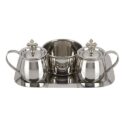 Stainless Steel Cruet Set with Tray and Bowl