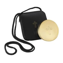 Buy Sudbury Brass™ Hospital Pyx with Vinyl Bursefor Sale | Eucharistic Minister Pyxes for Communion Hosts for Nursing Home or Hospital