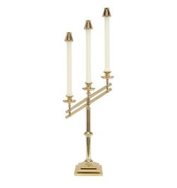 Three-Light Adjustable Candelabra for Church Altar