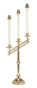 Three-Light Church Altar Candelabra