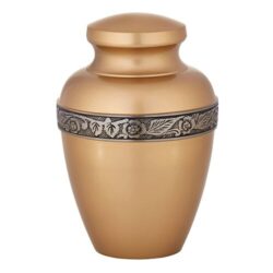 Buy Two Tone Brass Cremation Urn for Sale | Memorial Urns for Cremation Ashes |