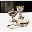 Two Tone Chalice and Ciborium Set