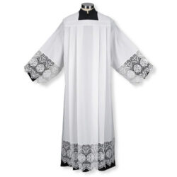 Box Pleated Clergy Alb with Lace Edging