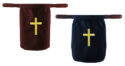 Embroidered Cross Offering Bag