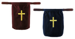 Embroidered Cross Offering Bag