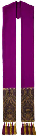 Purple Roncalli Clergy Overlay Stole