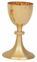Satin Brass Communion Chalice 16 oz. Cup | Catholic Communion Chalices for Sale | Catholic Communion Chalices for Mass