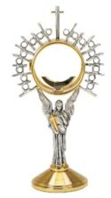 Two Tone Monstrance with Angel