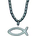 Beaded Hematite Fish Necklace