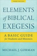 9781540960313 Elements Of Biblical Exegesis