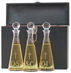 Ambry Set with Hand-Cut Imported Crystal with Pouring Lip | Crystal Ambry Sets for Sale | Church Ambry Glasses