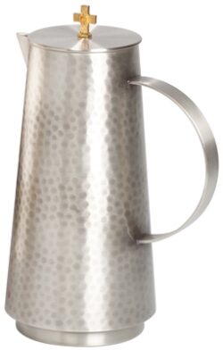 Antique Silver Church Flagon with Hammered Finish | Church Flagons for Water |  Flagons for Catholic Mass for Sale