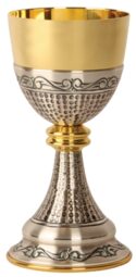 Beautiful Two Tone Communion Chalice12 Oz  | 12 Oz Catholic Chalices for Sale | Beautiful Communion Chalices