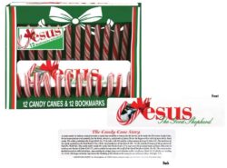 Scripture Candy Canes with Jesus Bookmarks