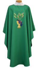 Chalice and Wheat Chasuble | Buy Catholic Priest Chasubles | Chasubles for Catholic Priests | Catholic Vestments for Sale