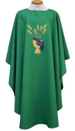 Chalice and Wheat Chasuble | Buy Catholic Priest Chasubles | Chasubles for Catholic Priests | Catholic Vestments for Sale