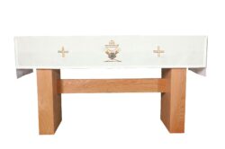 Chalice and Crosses Fitted Altar Cloth | Buy Church Altar Cloths | Communion Table Covers for Sale  | Washable Altar Linens